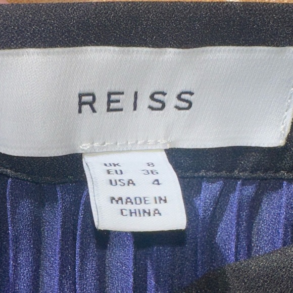 REISS Marlie Knife Pleat Ombré Midi Skirt In Purple & Black Size 4 EUC! - Picture 11 of 13